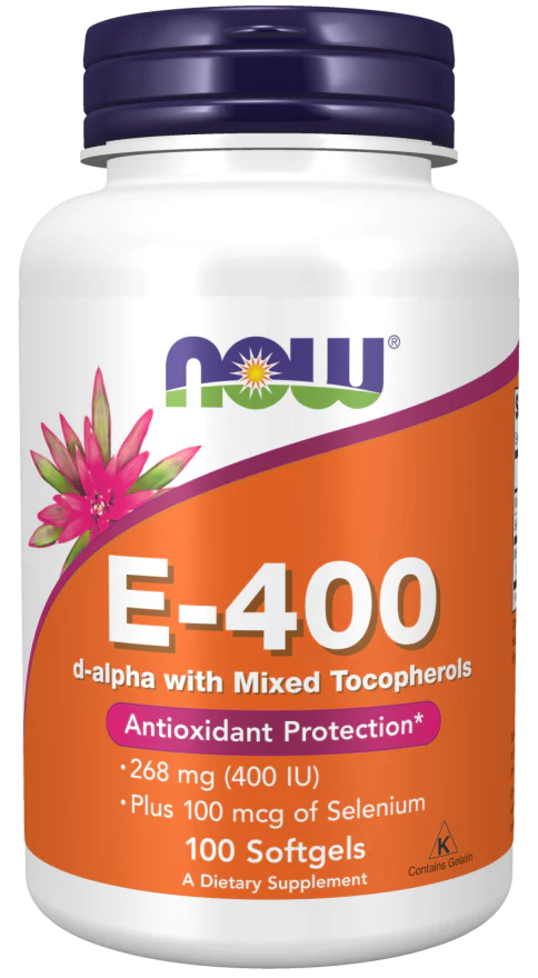 NOW E400 Vitamin E 400iu Natural Caps 100’s