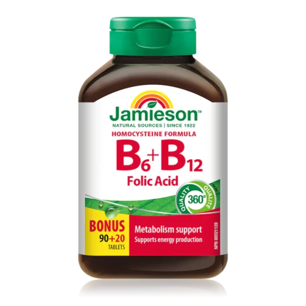 JAMIESON B6+B12 AND FOLIC ACID TABLETS 110`S
