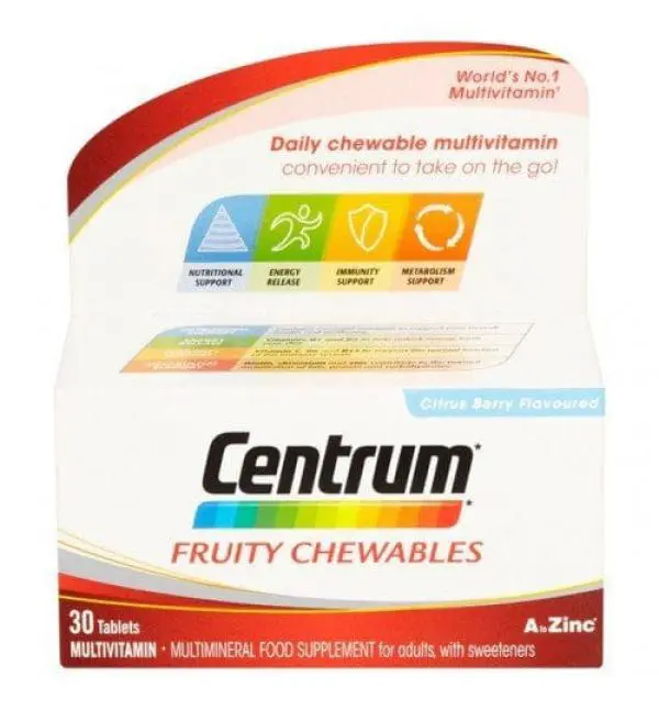 CENTRUM CHEWABLE FRUITY TABLETS 30`S