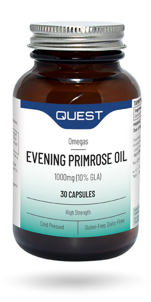 QUEST Evening Primrose Oil Caps 1000mg + Vit E  30’s