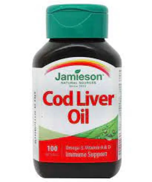 JAMIESON COD LIVER OIL+VIT A+D3 SOFTGELS 100`S