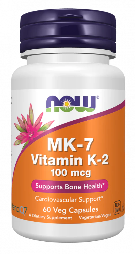 NOW Vitamin K2 MK-7 100mcg VCaps 60’s