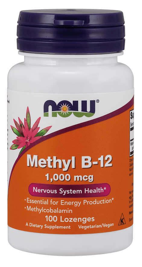 NOW Methyl B12 1000mcg Lozenges 100’s – Methylcobalamin