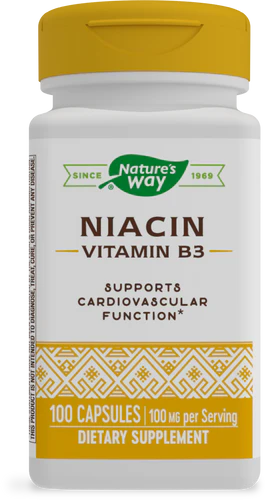 Natures Way Niacin Vitamin B3100mg Capsules 100s