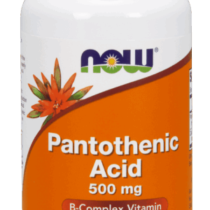 NOW Pantothenic Acid (Vit B5) 500mg Caps 100’s