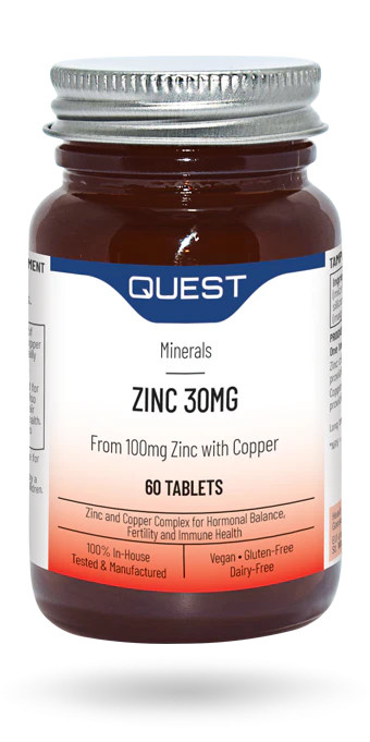 QUEST Zinc Citrate 30mg Tabs 60’s